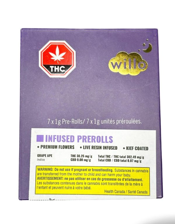 Willo – Infused Moonrock Pre Rolls (7 x 1g) AAAA+ - Image 2